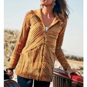 cottage core Soft Surroundings Knit Jacket Women M hippie festival fairy core